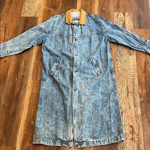 VTG Essentials International Choice Denim Full Length Trench Coat